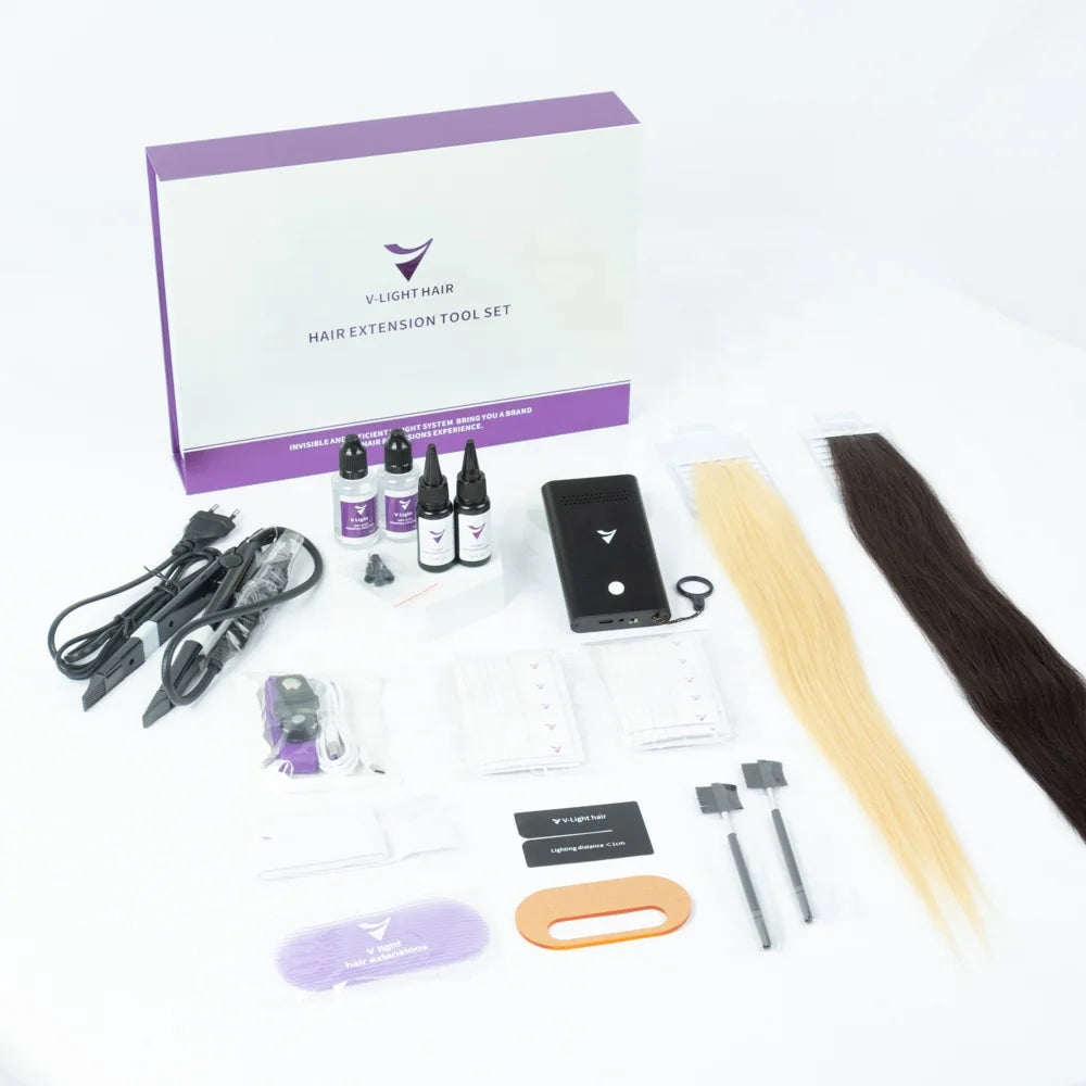 Extension Machine Kit Set V Light Glue Remover Extensions Installation Kit