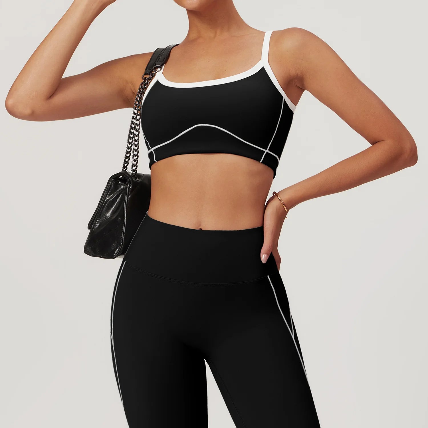 Women 2024 New Arrivals Workout Apparel Wholesale Activewear Cross Yoga Clothing Gym Fitness Sets Seamless Yoga Bra Set