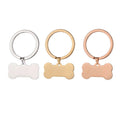 Personalized Custom Logo Dog Bone Key Chain Key Holder Tags Company Name Letter Stainless Steel Metal Keyring KeyChain With Logo