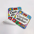 Custom Reusable Dot White Vinyl Die Cut Sticker Digital Printing Waterproof Removable Wall Glass Decals Die Cut Gecko Sticker