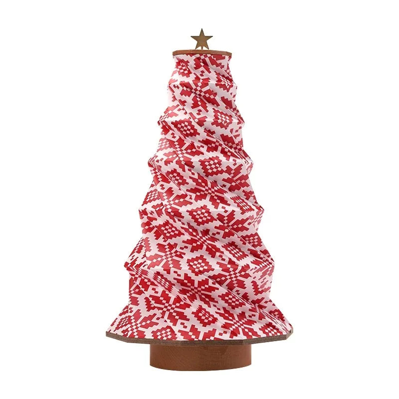 Wholesale Christmas Tree Decorative Lamp Elegant Folding Table Night Light Crafted Wood Gift Box Set Company Gifts for Guests