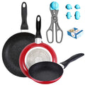 SAN IGNACIO 3-PIECE FRYING PACK (16CM 20CM 24CM) + MULTI-PURPOSE UTENSIL WITH 4 INTERCHANGEABLE MOLDS + 20 STORAGE TRAYS