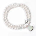 Certified Mother of Pearl Cage Necklace 925 Silver Hotan Jasper Button Sterling Round