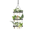 3-Tier Wall Hanging Glass Terrarium Wooden Stand Mini Test Tube Planter for Hydroponic Cuttings Home Office Flower Pots Planters MegaBDM