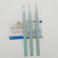 45 Degree Isolation Tweezers for Eyelash Extensions Stainless Steel Volume Lash Tweezers Pointed Tips