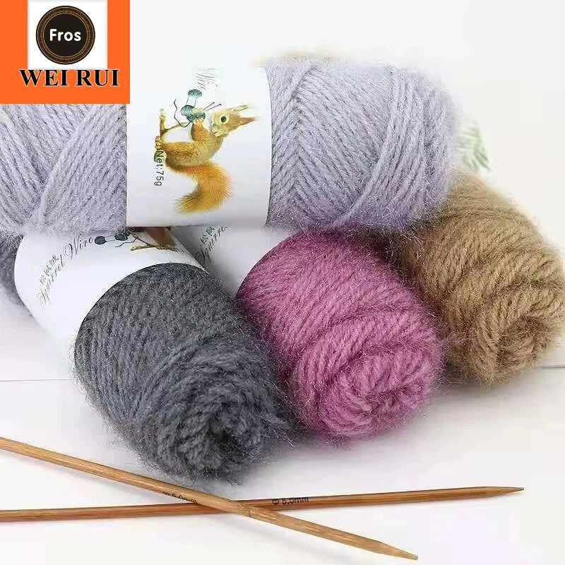Anti-Pilling Soft Squirrel Velvet WOOL Yarn for Hand Knitting