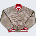 OEM Custom Men's Waterproof Breathable Quick Dry Varsity Jacket with Front Logo Polyester Lined Embroidery Letterman Sleeves