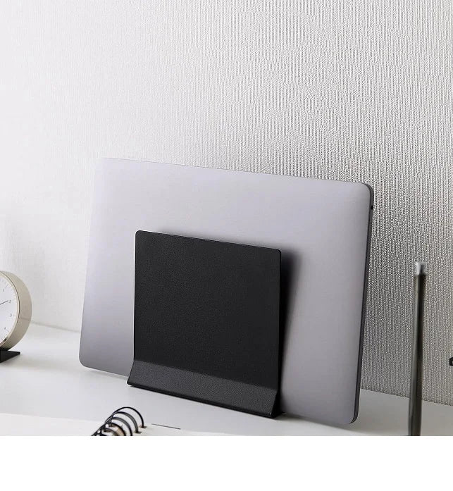 Carbon Steel Slim Laptop Stand Single Tier Black Tower Storage Rack Anti-Rust Finish CE Certified Desk Organizer Multifunction