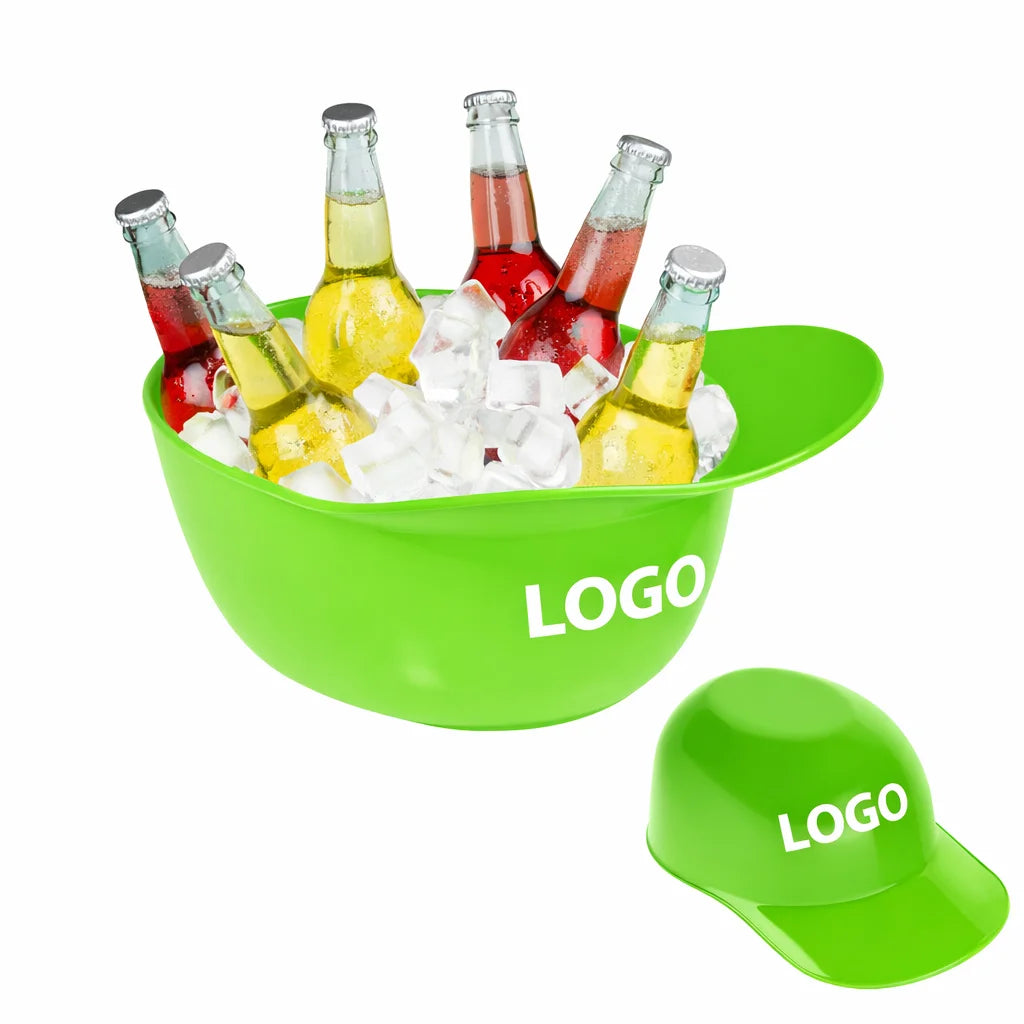Custom Logo Large Capacity Baseball Helmet Ice Cream Bowl Plastic Snack Bowls for Sports Promotions