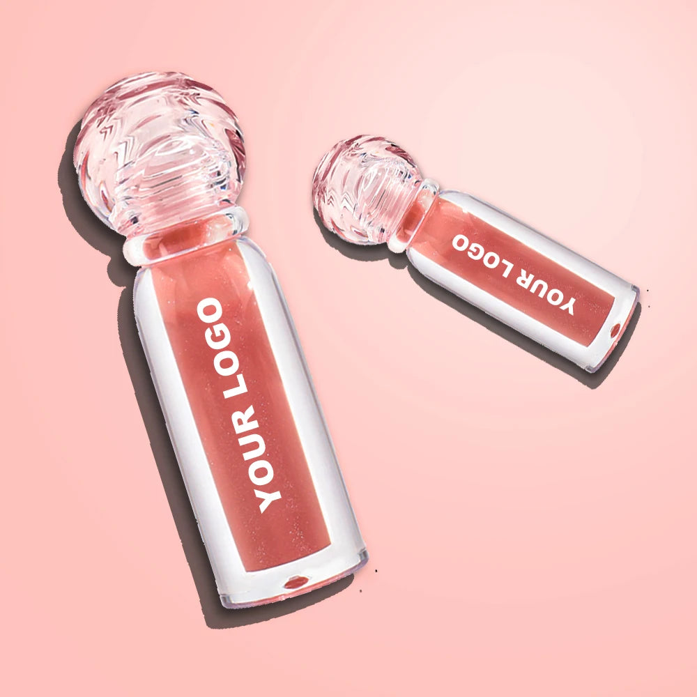 Wholesale Bulk Custom Logo Organic Hydrating Personalized Vendor Clear Glitter Vegan Glossy Base Lip Gloss