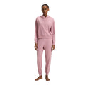 Wholesale Women Plain Pink Hoodie and Jogger Set Solid Color Pullover Tracksuit Minimalist Casual Two Piece Streetwear Outfit