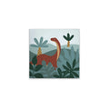 Made In Germany - Home Decor Canvas Picture Dinosaurs - Wall Mural In Blue And Brown - Canvas Picture On Stretcher Frame