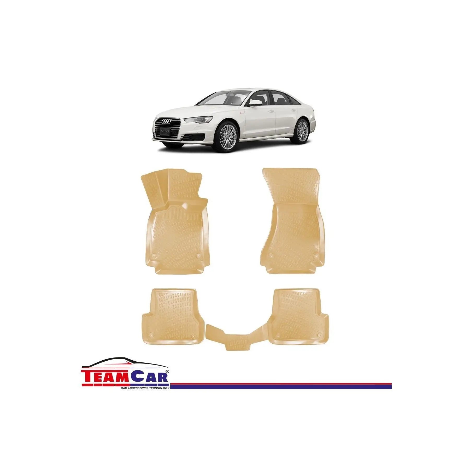 Audi A6 C7 2011-2018 Compatible 3D Vehicle Special Production One Size Beige Pool Mat TR