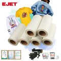 EJET DTF Film 13inch White Ink Glossy/Matte Finish Hot Peel Cold Peel Heat Press Transfer for All Clothing t Shirt Printing