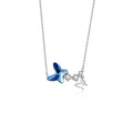 2023 New Fashion Jewelry Hight Quality S925 Sterling Silver Pendant Blue Butterfly Crystal Necklace Women