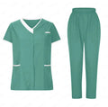 Women's Scrub Top Stretch Workwear Mock Wrap Shirt Scrubs Medical Uniforms Short Sleeve V-Neck Scrub Shirt