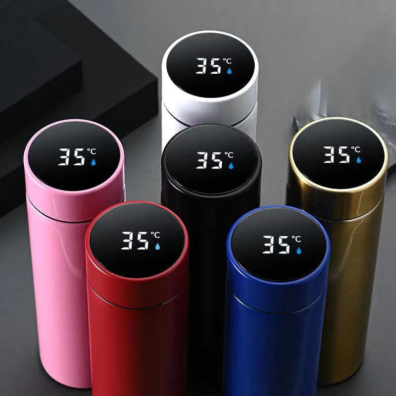 Customized 500ml Stainless Steel Smart Water Bottle LED Temperature Display Thermo Reminder 6-12 Hours Thermal Insulation BPA
