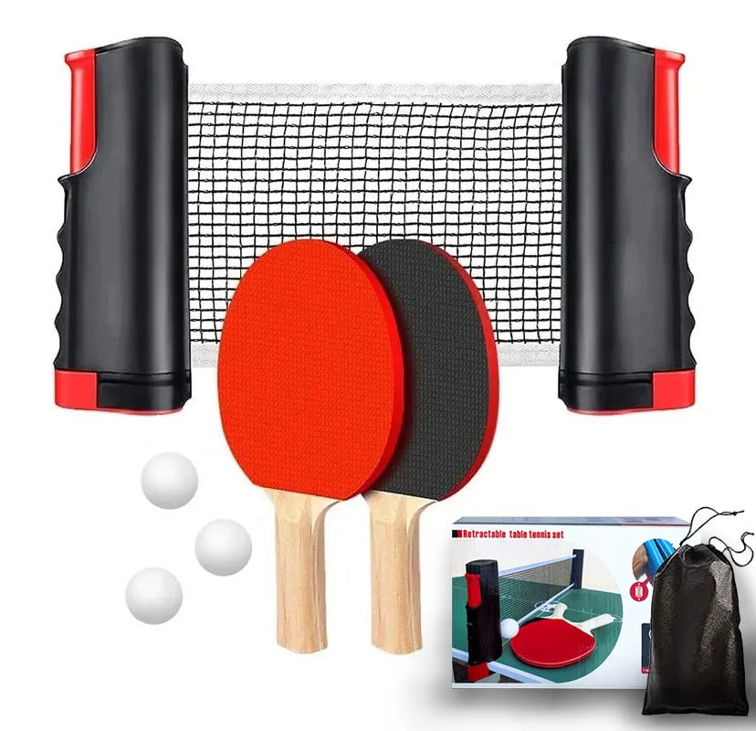 Home Use Adjustable Ping Pong Net Set Large Color Box Table Tennis Racket Set