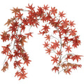 Artificial Maple Leaves Vines Garland Silk Rattan Autumn Leaves Greenery Hanging Plant for Home Thanksgiving Christmas Fireplace