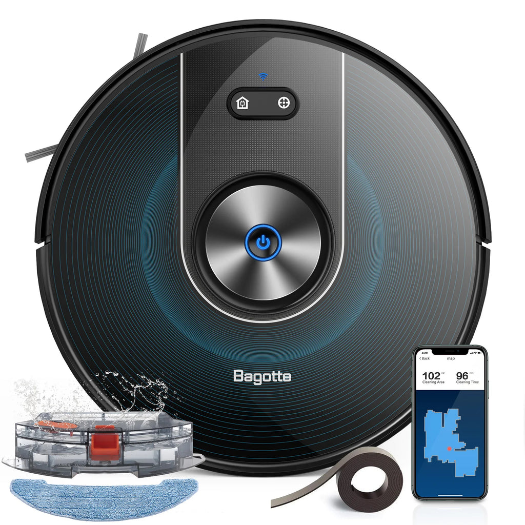 BG800MAX Gyroscope Auto Increase Suction Wet & Dry Hotel Household Smart WIFI Battery Vacuum Cleaning Robot Mop