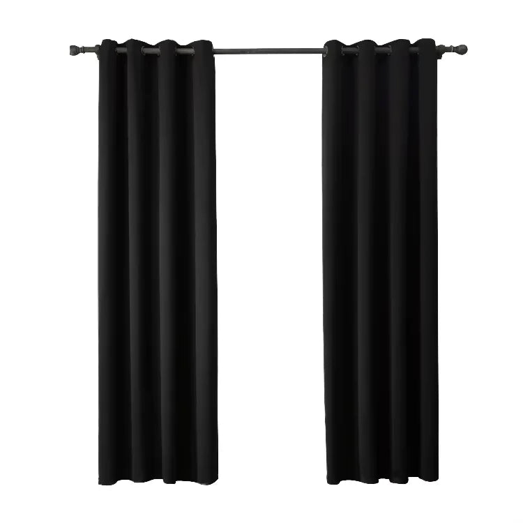 DaiRui Modern Soundproof Solid Color Blackout Customized Window Drapes