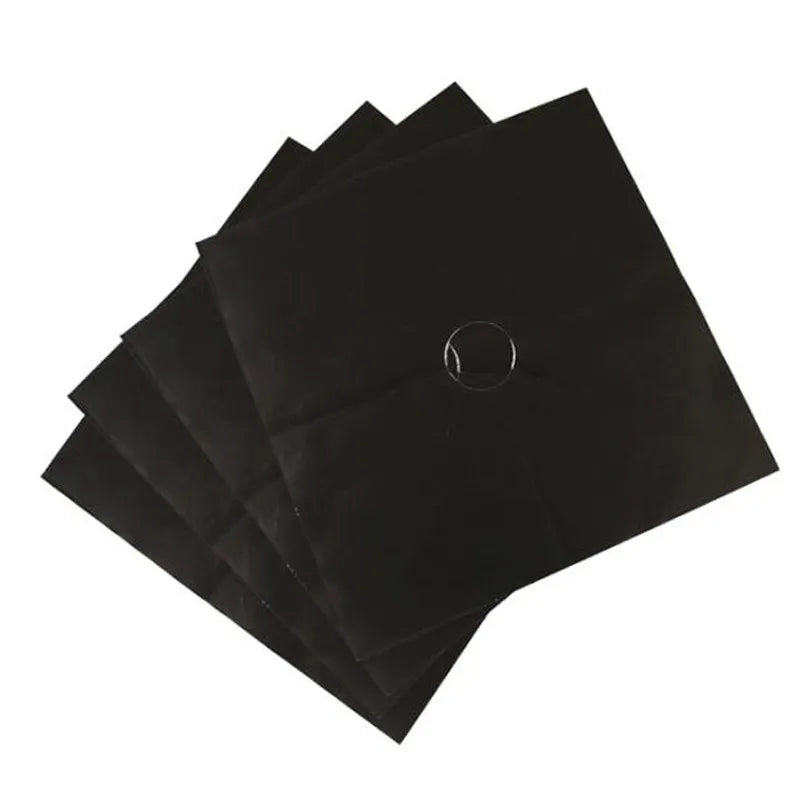 10.6 Inch for PTFE Reusable Burner Cover Black Gas Stove Protector for BBQ Accessories