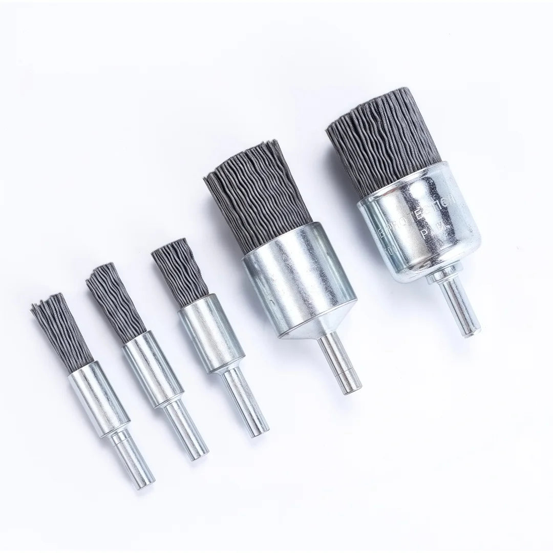 Miniature Flexible Silicon Carbide Abrasive Nylon Wire End Brushes Industrial DIY Wire Tube Pipeline Cleaner Polishing Function