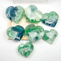 Wholesale Snowflake Fluorite Flat Palm Stones Worry Natural Healing Stones Pendant for Home Decoration Gifts