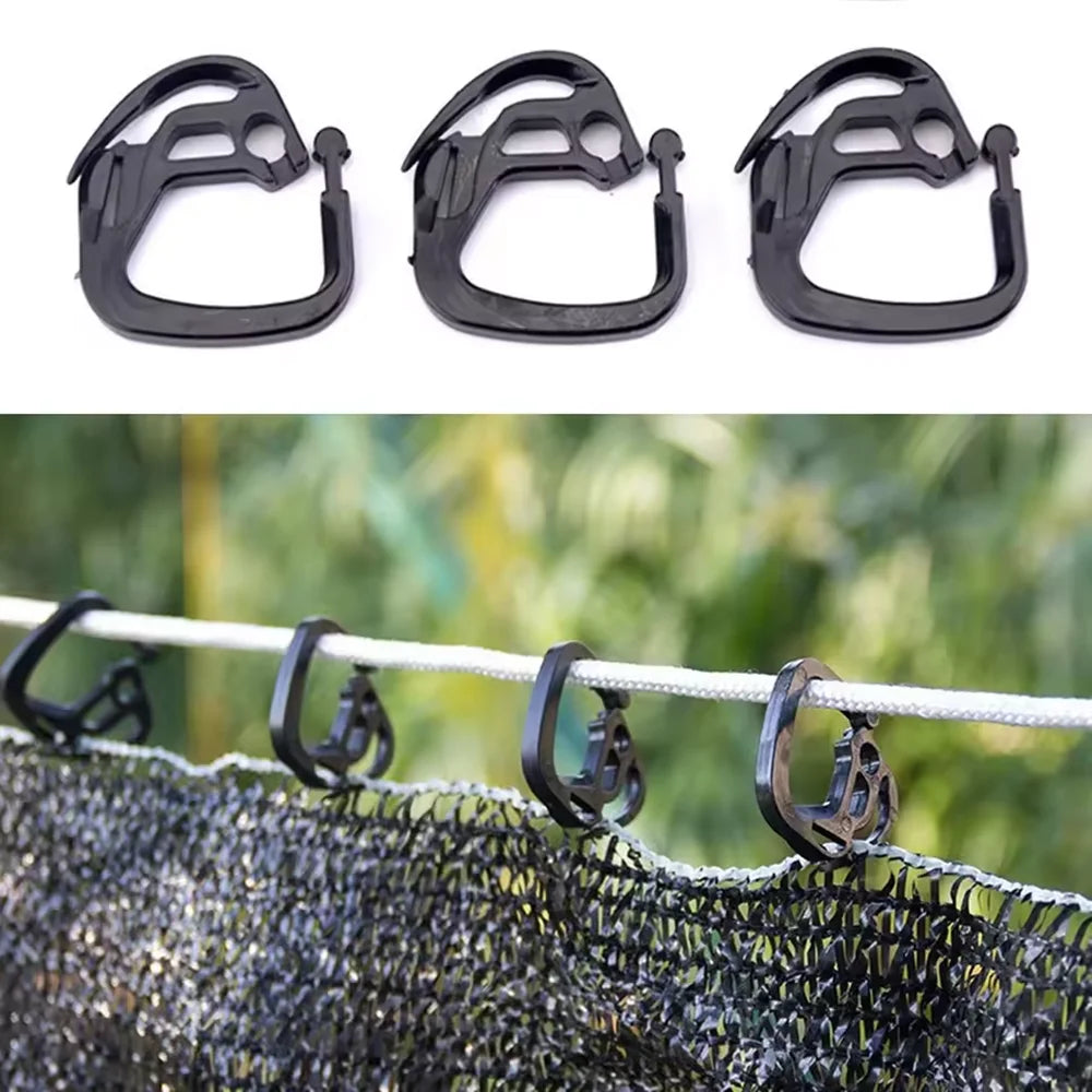 Plastic Sunshade Net Hooks Portable Shading Cloth Fixing Clips Shade Net Clips for Garden Greenhouse Outdoor Use MegaBDM