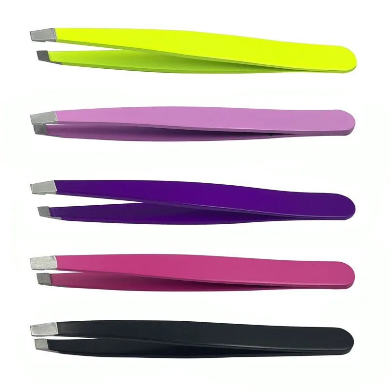 2025 Wholesale best private label custom color&logo professional eyebrows tweezers stainless steel tweezers cheap prices tweezer