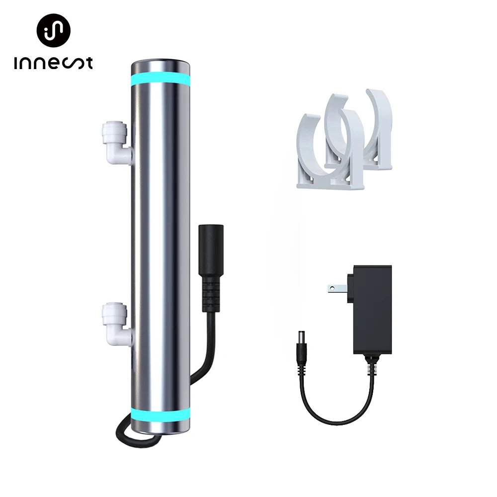 UVC LED Sterilizer for Water 6L/min Flow Rate 304 Stainless Steel Household & Commercial Safe Drinking Water Long Lifespan