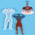 Muscle Man Design Silicone Mold Hercules Strong Man Fondant Mousse Mould Chocolate Gift Decorating Tools Baking Accessories