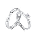 FDJZ-161 Fashion Custom Zircon Silver Sterling Rings Love Couple 925 Silver Wedding Engagement Ring