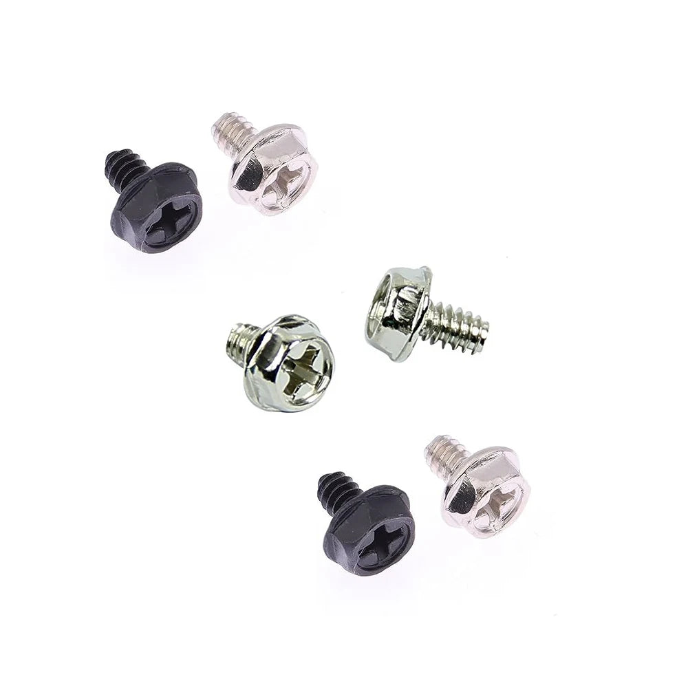OEM Precision Alloy Steel Nickel Plated Computer Case Screws-M3.5 (#6-32) Phillips Hex Flange Fasteners for PC Motherboard PSU