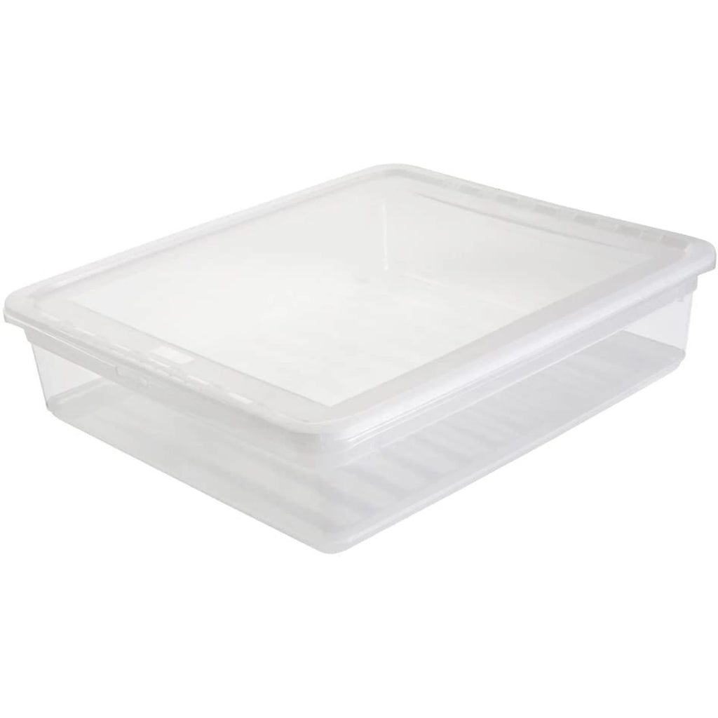 Storage boxes Natural Transparent 39 x 33.5 x 9 cm