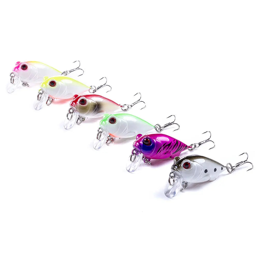 Hengjia Crank Bait Mini Crank Hard Plastic Lure 4cm 5.2g Fishing Lure Crankbait
