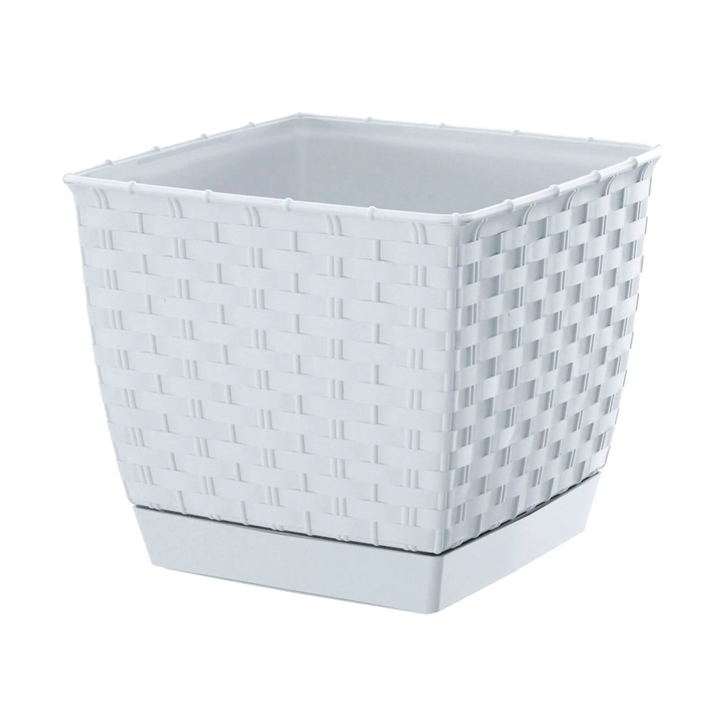 RATOLLA SQUARE 1.5L. flower pot dimensions (mm) 145x145x126 color White
