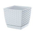 RATOLLA SQUARE 1.5L. flower pot dimensions (mm) 145x145x126 color White