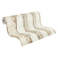 Made in Germany - Wallpaper rolls Wood Look Cream Brown Black - Non Woven Vinyl - Wallpaper Home Decoration - 1005 x 053 m