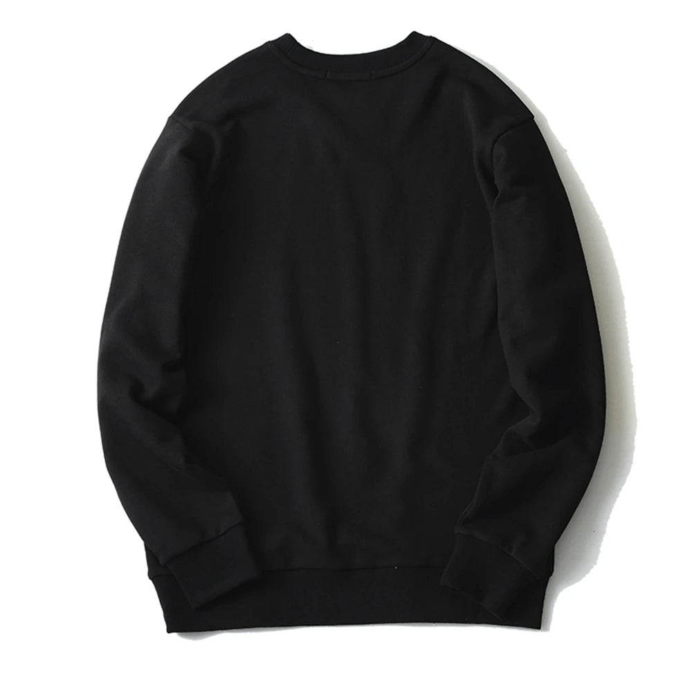 OEM Custom Crewneck Solid Winter Men's Sweatshirt Pullover Hoodie Fleece Breathable 100% Cotton