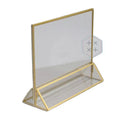 Simple Triangle Shaped Acrylic Menu Display Stand for Shops 12.7x17.8 cm