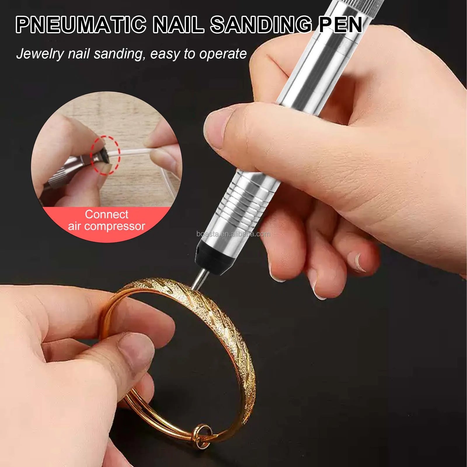 Boasta Pneumatic Sand Nail Pen Air Micro Carving Tool for Jewelry Polishing Metal & Glass Engraving Jewelry Tools & Equipment