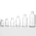 Custom Frosted Clear Glass Luxury Face Skin Care Serum Pump Bottles with Screen Printing 15ml/20ml/30ml/50ml Capacities