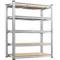 5-Tier 35.5x11.9x72 Inches Industrial Heavy Duty Metal Garage Shelving Unit Adjustable Waterproof Columns Galvanized Shelf