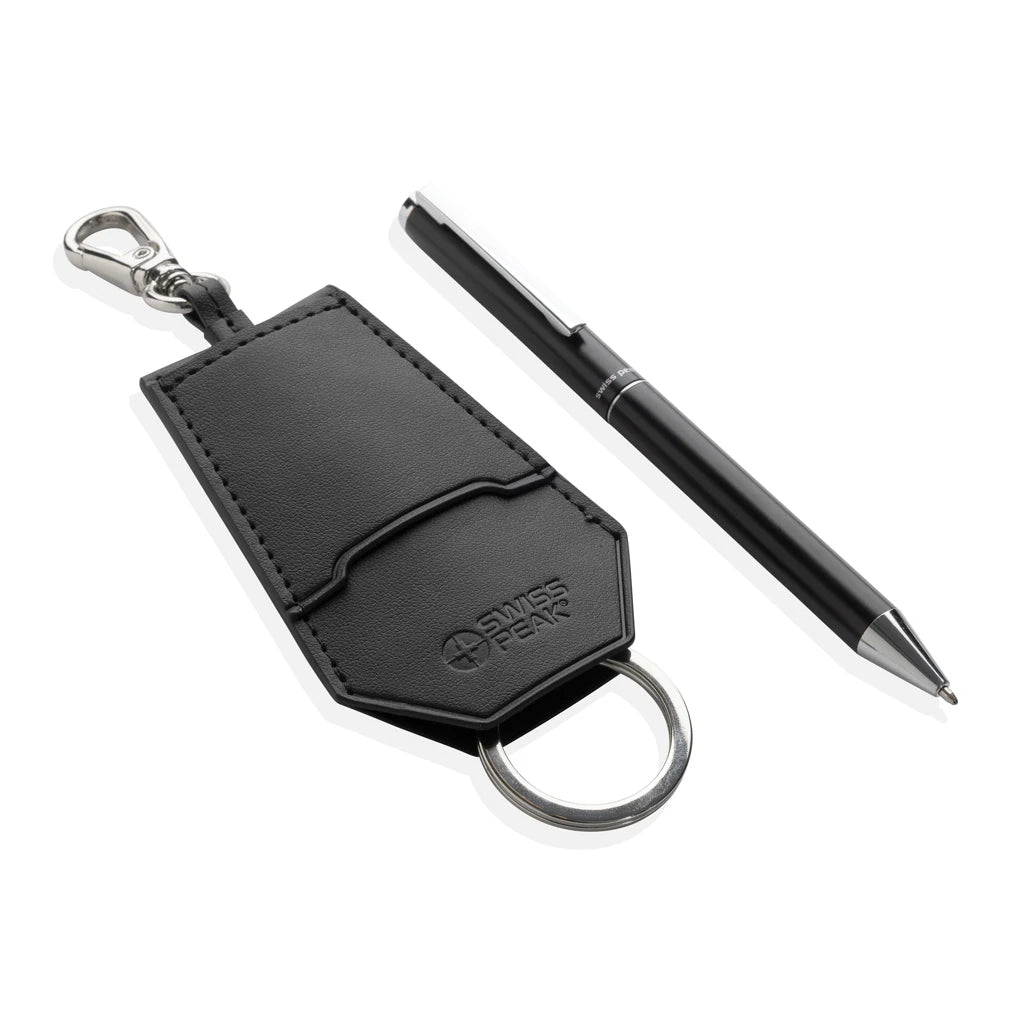 Promotional Tula Pen and Leather Keychain Set
