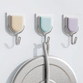Creative Cute Sticky Hook Kitchen Bathroom Simple Household Plastic Sticky Hook Wall Hanging Punch-free Strong Hook