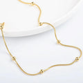 Waterproof 18K Gold Satellite Snake Chain Necklace Fashion Stainless Steel Round Ball Beads Snake Chain Necklace for Women