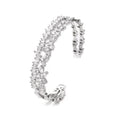 Wholesale Cubic Zirconia Crystal Women Bridal Wedding Rhinestone Bangle Bracelet Cuff