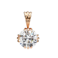 Stylish Everyday Wear Round Lab-Grown Diamond Pendant 14K Gold Plated IGI Certified OMKAR JEWELS From India