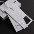 Low Moq Factory Custom Hang Tag Embossed Logo White Matte Paper Hang Tags Clothing Label MegaBDM